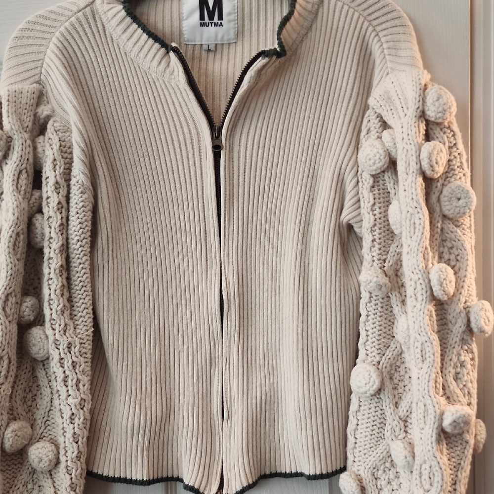 Cream MUTMA Women's Cardigan Sweater